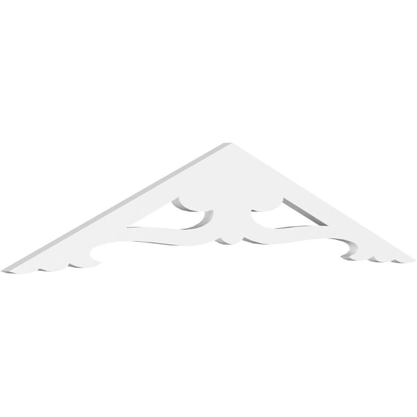 Ekena Millwork Pitch Cornelia Architectural Grade PVC Gable Pediment, 48"W x 10"H x 1"P (5/12) GPP048X010X100CRN - main